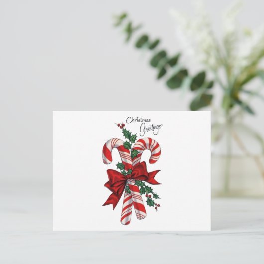 Weihnachtsgrüße Feiertagspostkarte (Stehend Vorderseite)