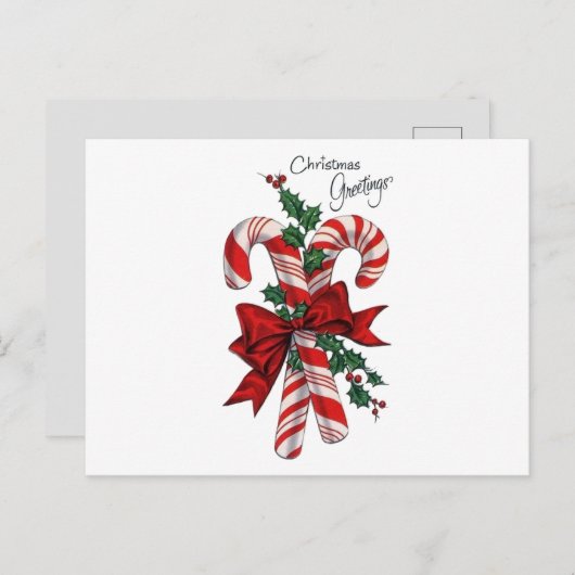 Weihnachtsgrüße Feiertagspostkarte (Vorne/Hinten)