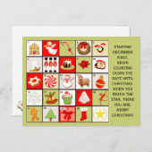 Weihnachtsgrüße Feiertagspostkarte (Vorne/Hinten)