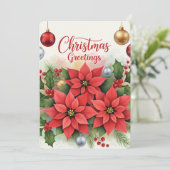 Weihnachtsgrüße, Festlich, Feiertagskarte (Stehend Vorderseite)