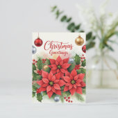 Weihnachtsgrüße, Festlich, Feiertagspostkarte (Stehend Vorderseite)