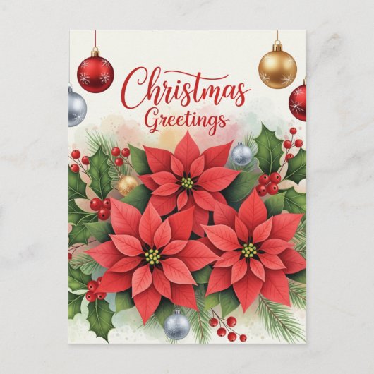 Weihnachtsgrüße, Festlich, Feiertagspostkarte (Vorderseite)