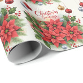 Weihnachtsgrüße, Festlich, Geschenkpapier (Rolleneckpunkt)