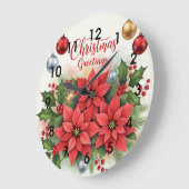 Weihnachtsgrüße, Festlich, Große Wanduhr (Winkel)