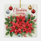 Weihnachtsgrüße, Festlich, Keramikornament (Rückseite)