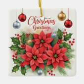 Weihnachtsgrüße, Festlich, Keramikornament (Vorderseite)