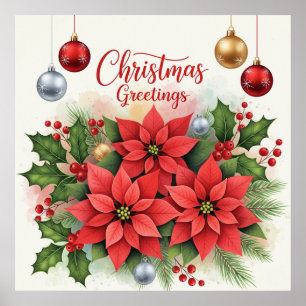 Weihnachtsgrüße, Festlich, Poster