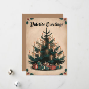 Weihnachtsgrüße – Festlicher Kerzenbaum Feiertagskarte