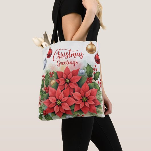 Weihnachtsgrüße, festliches Feiertagsdesign, Tasche (Von Nahem)