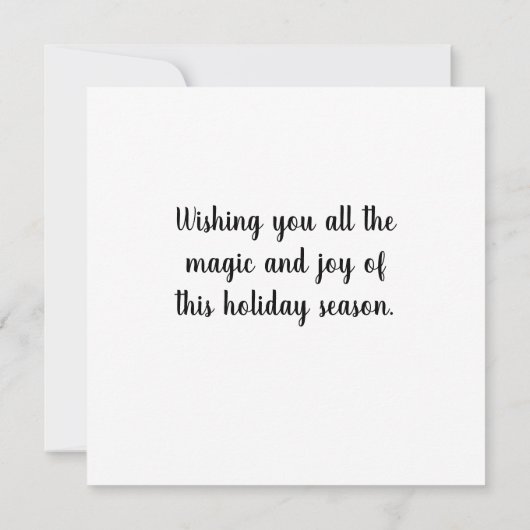 Weihnachtsgrüße Flat Card (Rückseite)