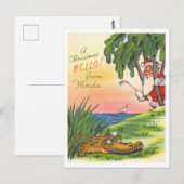 Weihnachtsgrüße Florida Golf Retro Postkarte (Vorne/Hinten)