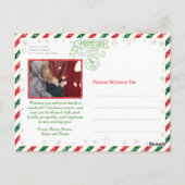 Weihnachtsgrüße Foto Glitzer Air Mail Postkarte (Rückseite)