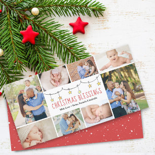 Weihnachtsgrüße Fotocollage Feiertagskarte