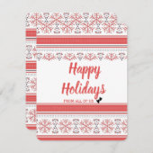 Weihnachtsgrüße für Geschäftsangestellte Feiertagskarte (Vorne/Hinten)