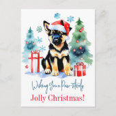 Weihnachtsgrüße für Hunde Postkarte (Vorderseite)