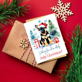Weihnachtsgrüße für Hunde Postkarte