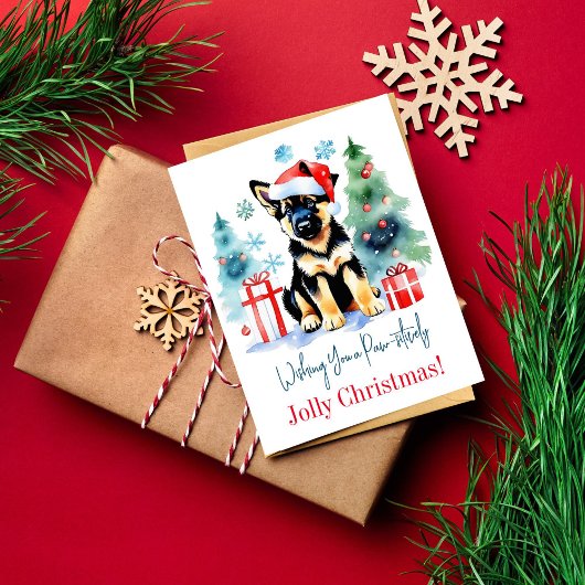 Weihnachtsgrüße für Hunde Postkarte