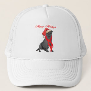 Weihnachtsgrüße für schwarze Labrador Retriever Truckerkappe