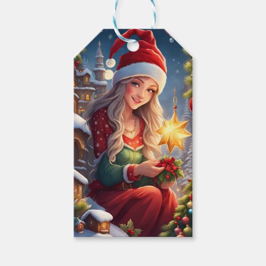 Weihnachtsgrüße Geschenkanhänger (Vorderseite)