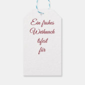 Weihnachtsgrüße Geschenkanhänger (Rückseite)