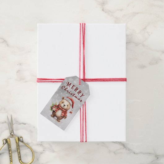 Weihnachtsgrüße Geschenkanhänger (Mit Garn)