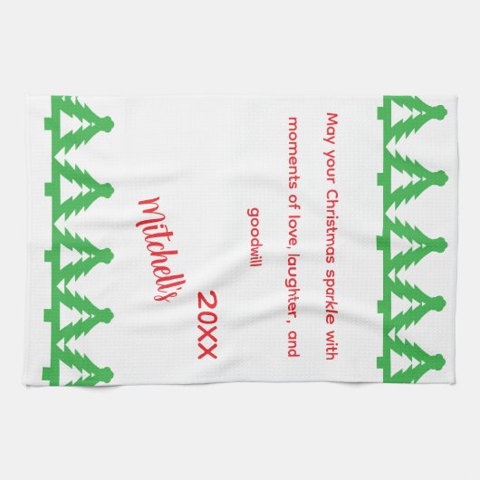 Weihnachtsgrüße geschirrtuch (Horizontal)