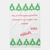 Weihnachtsgrüße geschirrtuch (Vertikal)