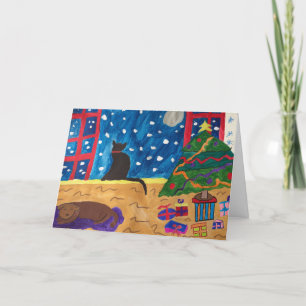 Weihnachtsgrüße gewartet feiertagskarte