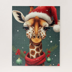 Weihnachtsgrüße Giraffe Puzzle