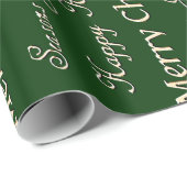 Weihnachtsgrüße (Gold) Geschenkpapier (Rolleneckpunkt)