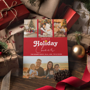 Weihnachtsgrüße Gold Herz Streifen Foto Xmas Feiertagskarte