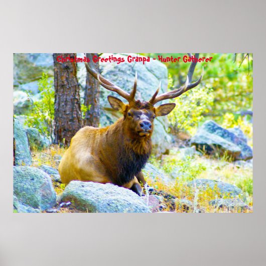 Weihnachtsgrüße Grandpa Hunter Gatherer Poster (Vorne)