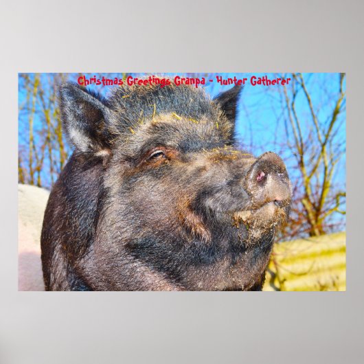 Weihnachtsgrüße Grandpa Hunter Gatherer Poster (Vorne)