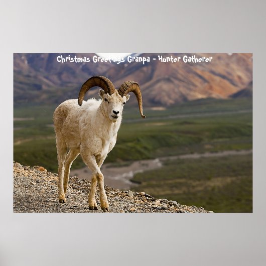 Weihnachtsgrüße Grandpa Hunter Gatherer Poster (Vorne)