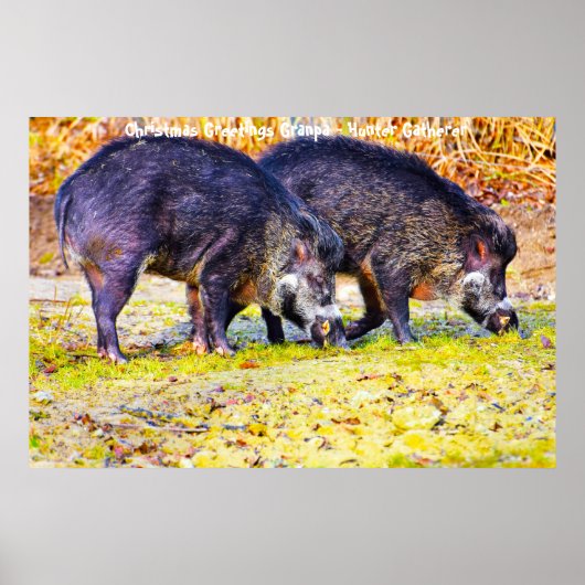 Weihnachtsgrüße Grandpa Hunter Gatherer Poster (Vorne)