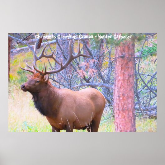 Weihnachtsgrüße Grandpa Hunter Gatherer Poster (Vorne)