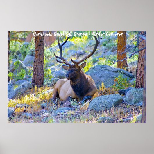 Weihnachtsgrüße Grandpa Hunter Gatherer Poster (Vorne)