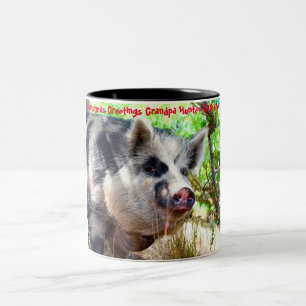 Weihnachtsgrüße Grandpa Hunter Gatherer Zweifarbige Tasse