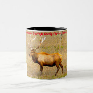 Weihnachtsgrüße Grandpa Hunter Gatherer Zweifarbige Tasse
