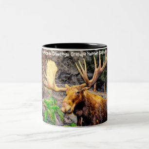 Weihnachtsgrüße Grandpa Hunter Gatherer Zweifarbige Tasse