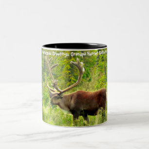Weihnachtsgrüße Grandpa Hunter Gatherer Zweifarbige Tasse