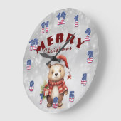 Weihnachtsgrüße Große Wanduhr (Winkel)