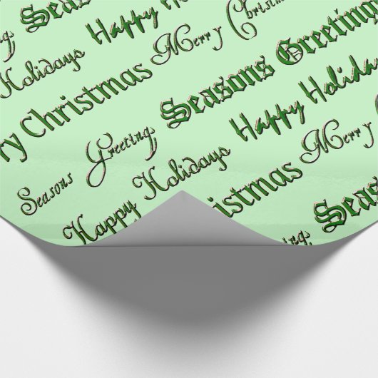 Weihnachtsgrüße (grün) geschenkpapier (Ecke)