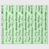 Weihnachtsgrüße (grün) geschenkpapier (Flach)