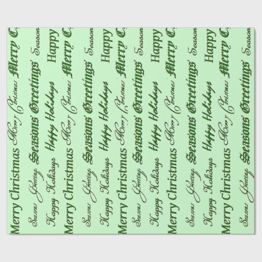 Weihnachtsgrüße (grün) geschenkpapier (Flach)