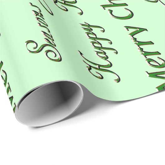 Weihnachtsgrüße (grün) geschenkpapier (Rolleneckpunkt)