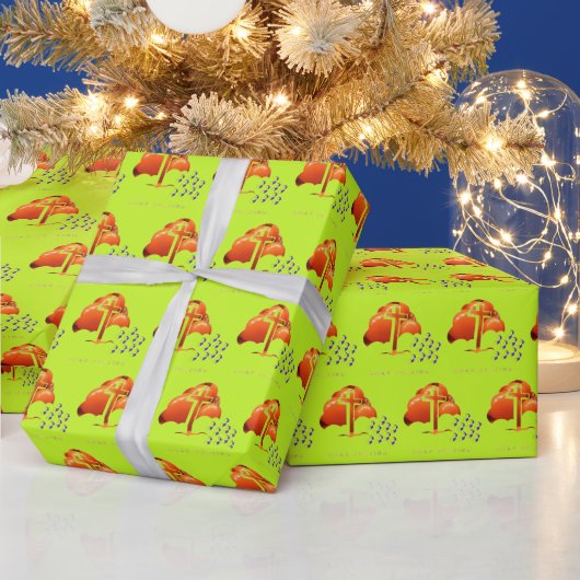 Weihnachtsgrüße grünlich geschenkpapier (Feiertage)