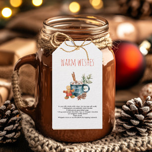 Weihnachtsgrüße Heißer Schokoladen Rezept Geschenkanhänger