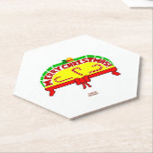 Weihnachtsgrüße Hexagon Paper Untersetzer (angewinkelt)