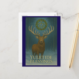 Weihnachtsgrüße Hirsch Feiertags-Postkarte Feiertagspostkarte